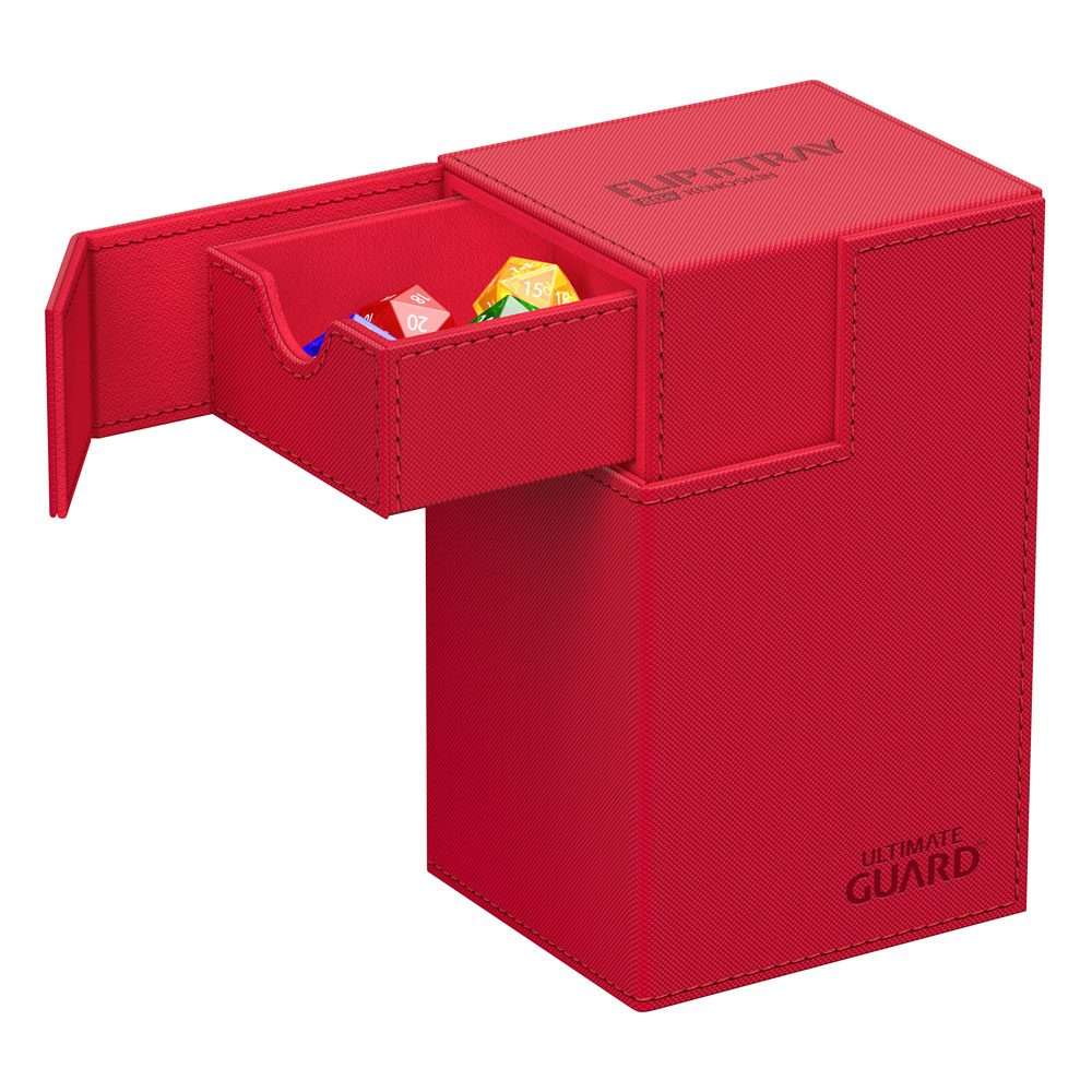 PORTA MAZZO - Ultimate Guard Flip`n`Tray 80+ XenoSkin Monocolore Rosso