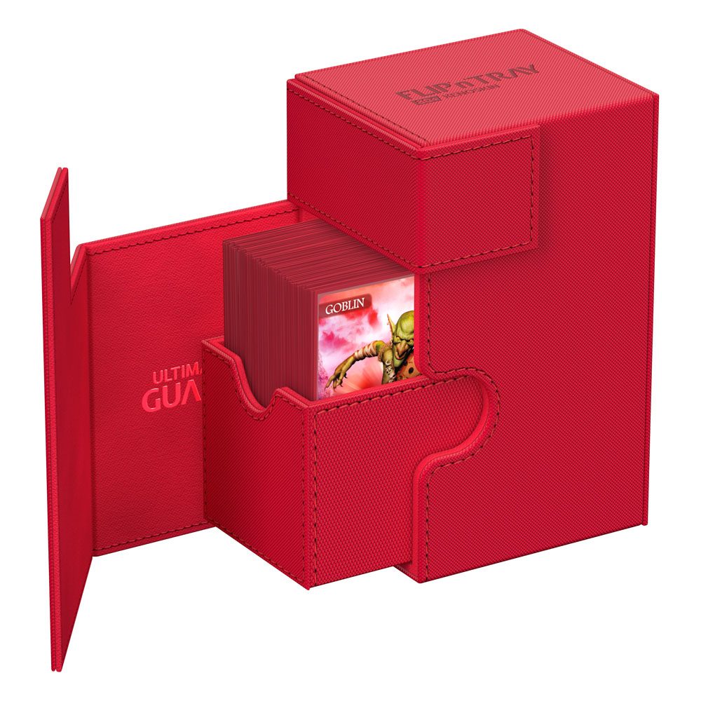 PORTA MAZZO - Ultimate Guard Flip`n`Tray 80+ XenoSkin Monocolore Rosso