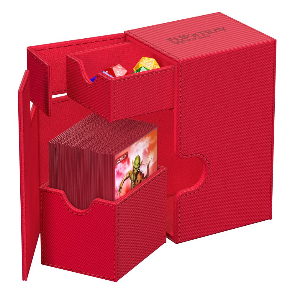 PORTA MAZZO - Ultimate Guard Flip`n`Tray 80+ XenoSkin Monocolore Rosso