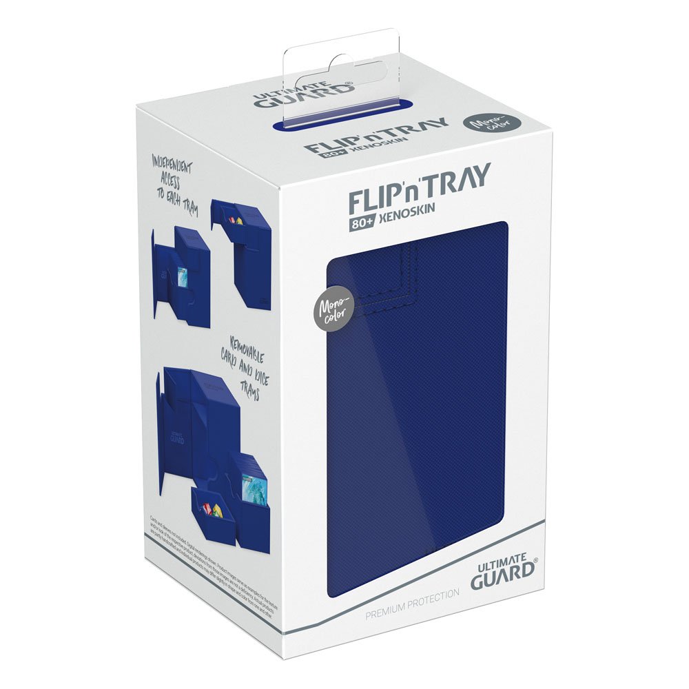 PORTA MAZZO - Ultimate Guard Flip`n`Tray 80+ XenoSkin Monocolore Blu
