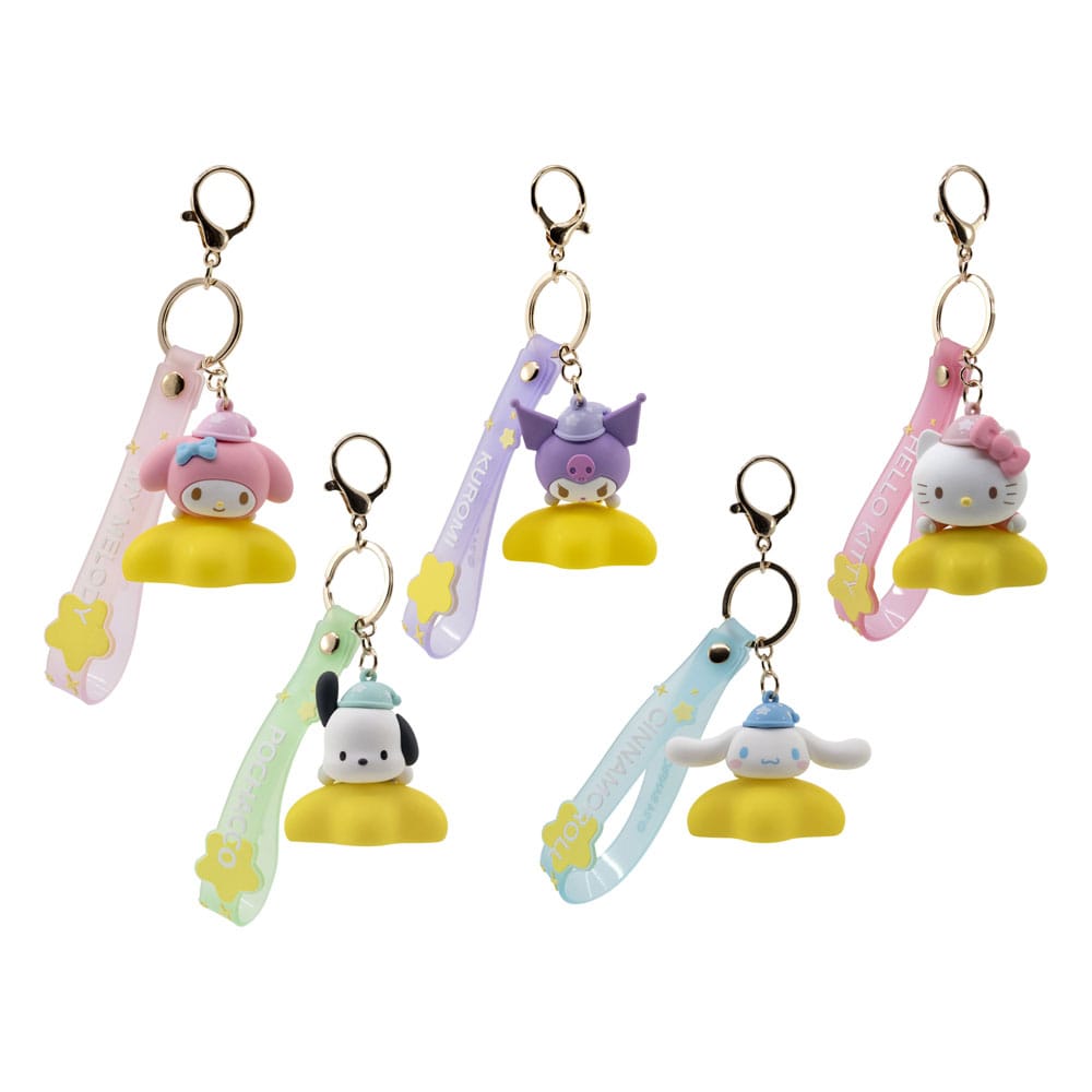 Sanrio Light-Up Star Series Portachiavi Lucina Keychain with Hand Strap Hello Kitty and Friends - HELLO KITTY