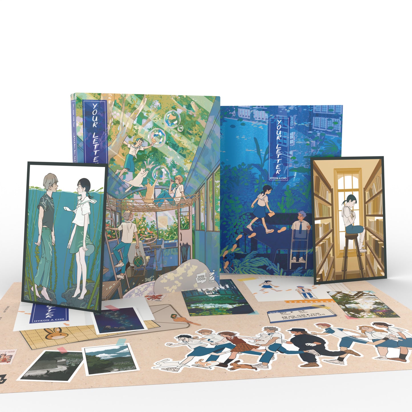 YOUR LETTER - BOX CON DUE ILLUSTRATION CARD E UN POSTER