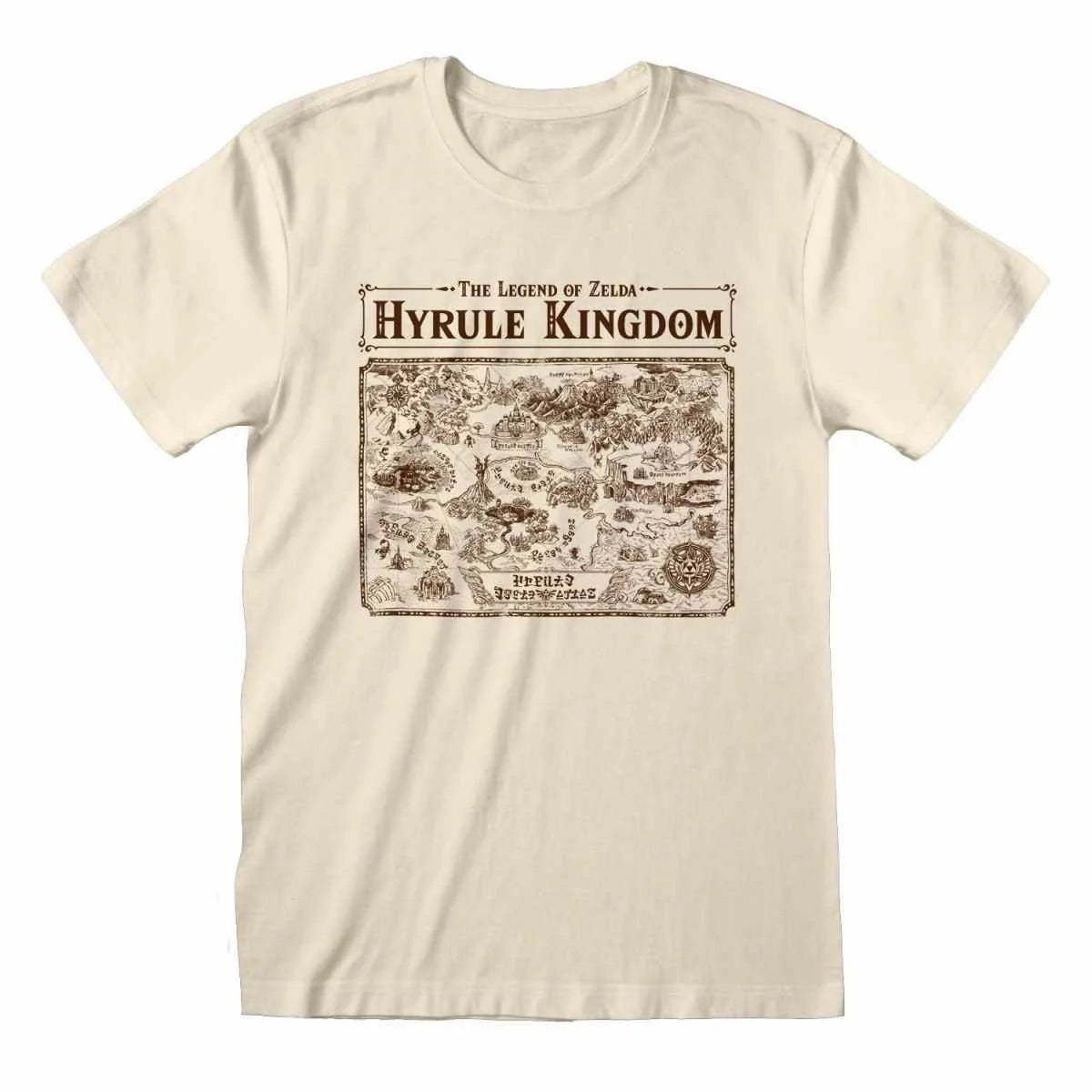 NINTENDO: LEGENDS OF ZELDA - T-SHIRT - MAP OF HYRULE