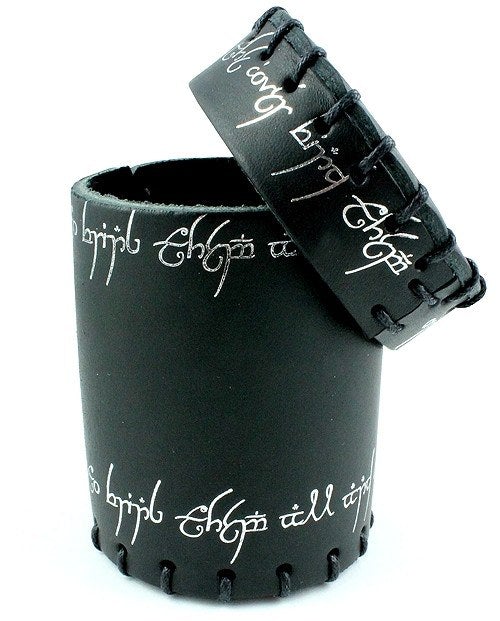 CELV101 - ELVISH BLACK LEATHER DICE CUP