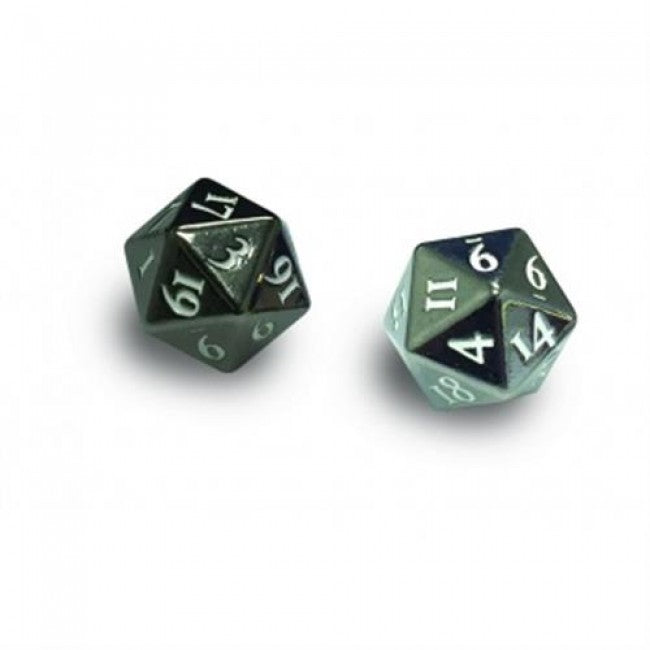 85090 - HEAVY METAL D20 DICE SET - GUN METAL