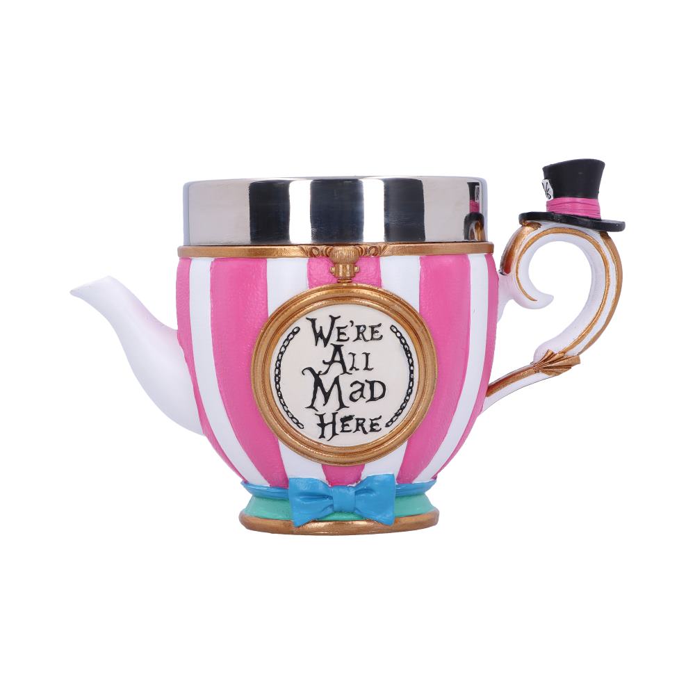PINKYS UP MAD HATTER TEAPOT TAZZA TEIERA CAPPELLAIO MATTO