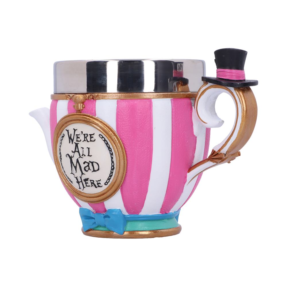 PINKYS UP MAD HATTER TEAPOT TAZZA TEIERA CAPPELLAIO MATTO