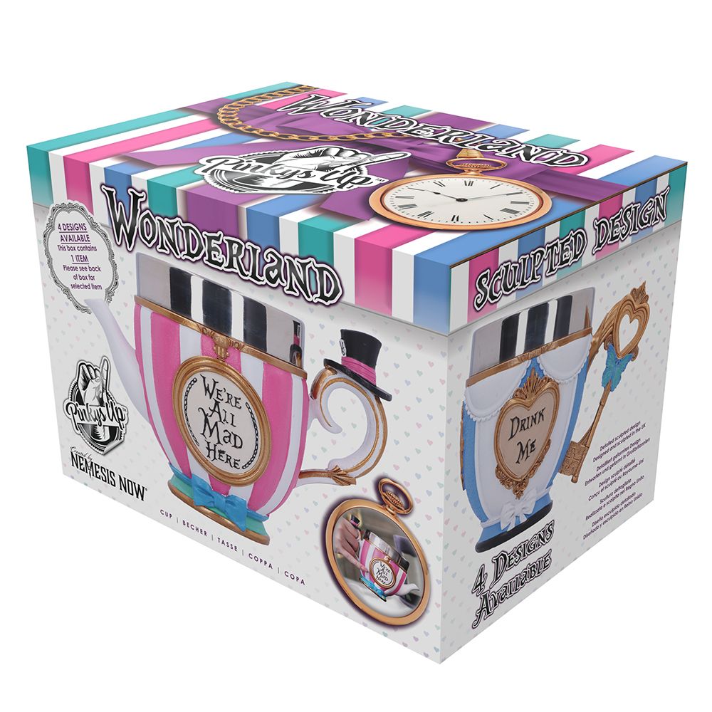 PINKYS UP MAD HATTER TEAPOT TAZZA TEIERA CAPPELLAIO MATTO