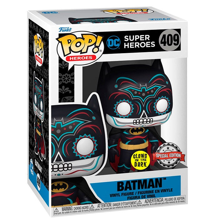 Dia de los DC Funko POP! Heroes Vinyl Figure 409 Batman GLOWS IN THE DARK - Special Edition 9 cm