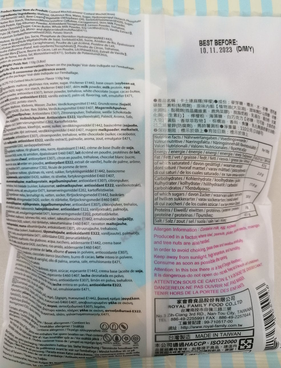 MOCHI DOLCETTI DI RISO CUSTARD (CREMA PASTICCIERA) E LIMONE