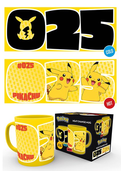 MGH0145 - POKEMON - TAZZA HEAT CHANGE 320ML - PIKACHU 25