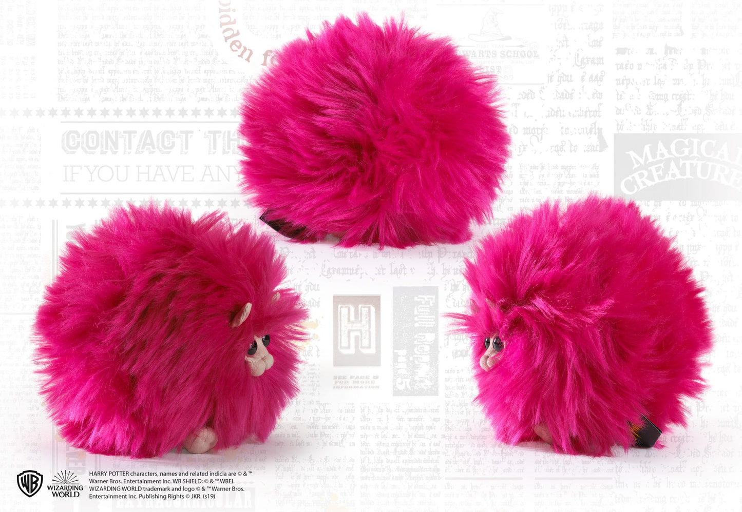 Harry Potter Peluche Plush Puffola Pigmea Pygmy Puff Pink 15 cm