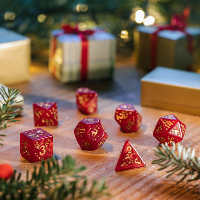 SXMS4X - SET 7 DADI - CHRISTMAS DICE SET