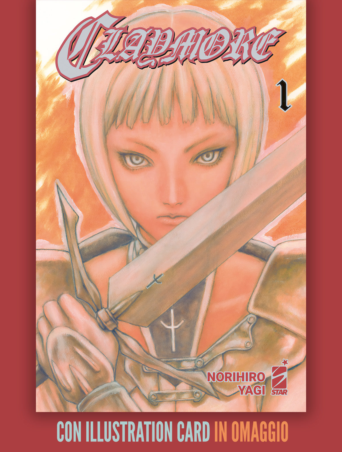 CLAYMORE NEW EDITION n. 1 CON ILLUSTRATION CARD DI "ARIADNE IN THE BLUE SKY"