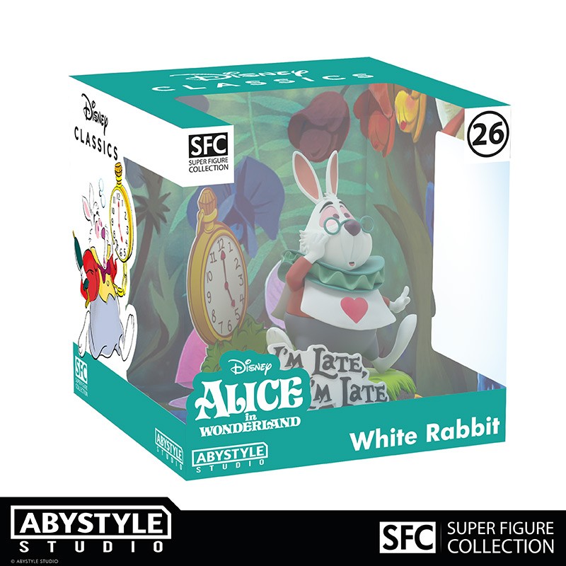 ABYFIG043 - DISNEY : ALICE IN WONDERLAND - SUPER FIGURE COLLECTION - BIANCONIGLIO WHITE RABBIT 10CM