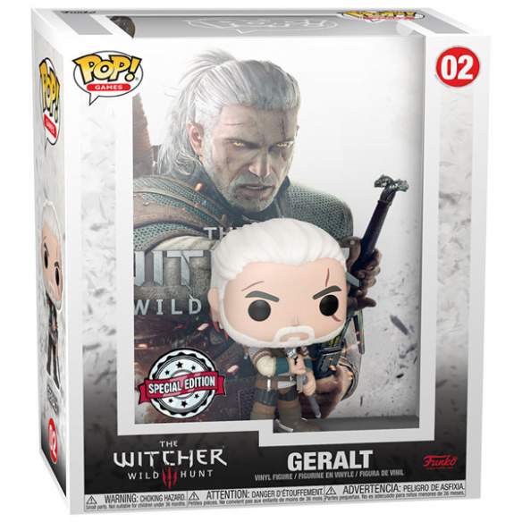 The Witcher III : Wild Hunt Funko POP! Cover Slam Vinyl Figure Geralt 9 cm - Special edition