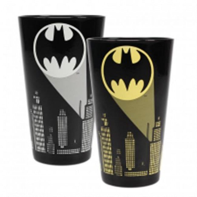 GL01BM02 - DC COMICS - GLASS LARGE (COLD-CHANGE) - BATMAN (BAT-SIGNAL)