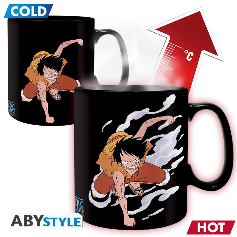 ABYMUG404 - ONE PIECE - Mug Heat Change - 460 ml - Rufy & Ace