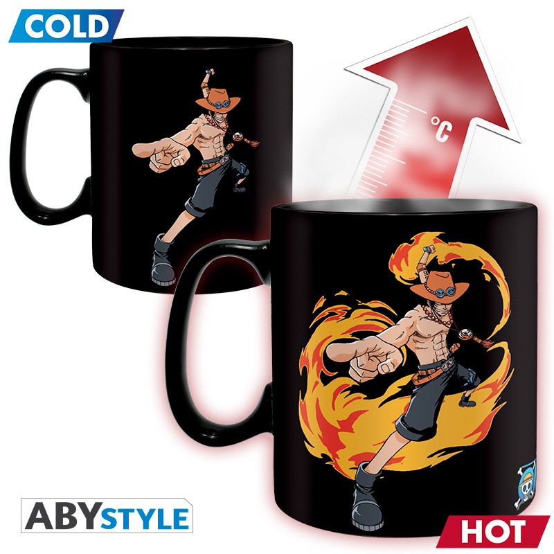 ABYMUG404 - ONE PIECE - Mug Heat Change - 460 ml - Rufy & Ace