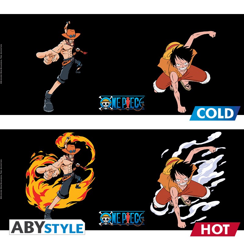 ABYMUG404 - ONE PIECE - Mug Heat Change - 460 ml - Rufy & Ace