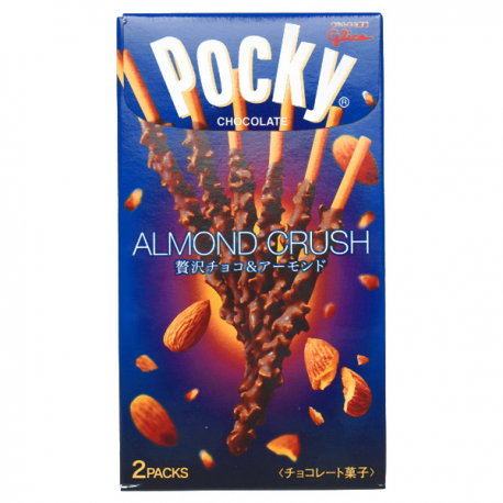 POCKY - BASTONCINI DI BISCOTTO RICOPERTI TSUBUTSUBU ALMOND CRUSH - CIOCCOLATO E SCAGLIE DI MANDORLA