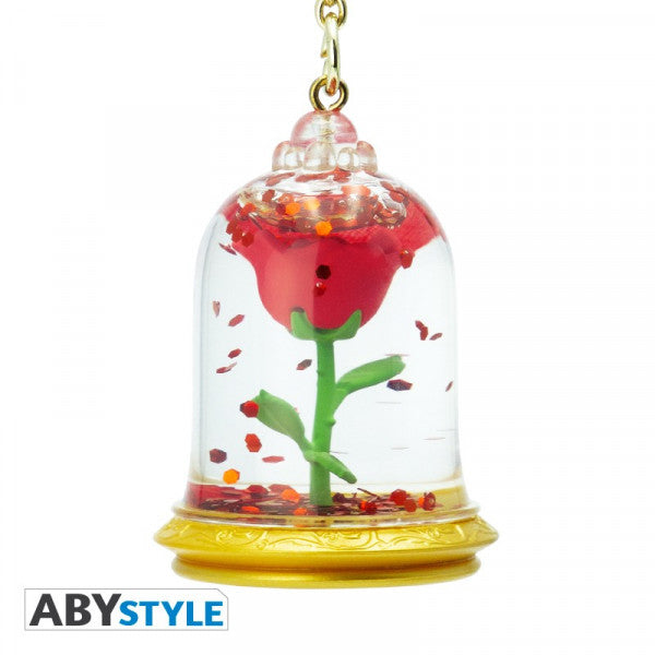 ABYKEY311 - DISNEY LA BELLA E LA BESTIA - PORTACHIAVI 3D ROSE