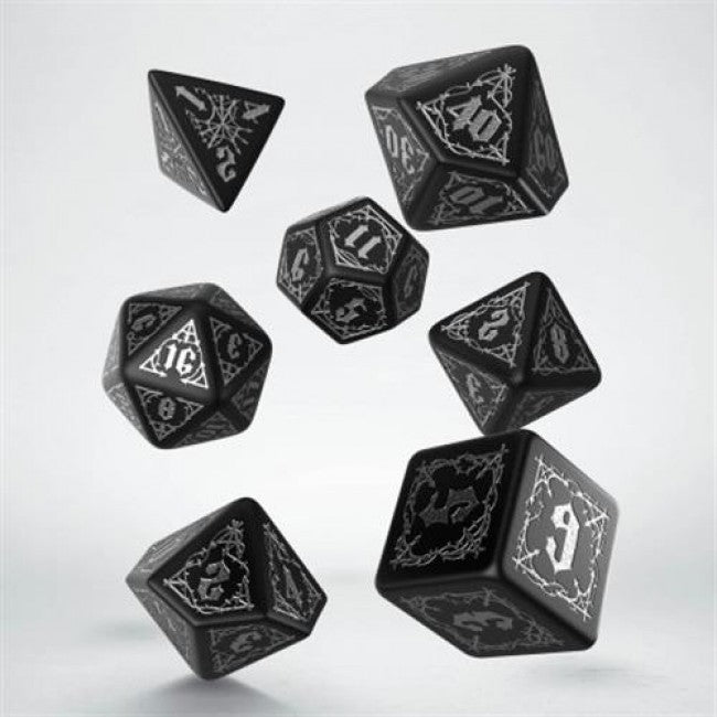 SBSU37 - SET 7 DADI - BLOODSUCKER BLACK SILVER