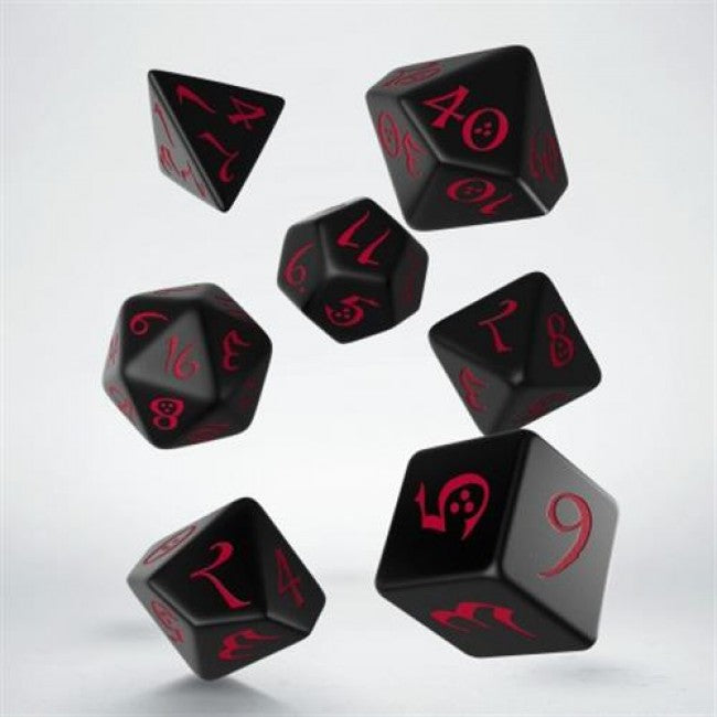 SCLE06 - SET 7 DADI CLASSICI BLACK RED
