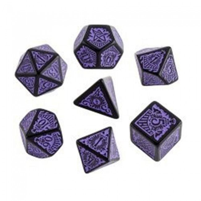 SCTO51 - SET 7 DADI CALL OF CTHULHU NERO/VIOLA Orient Expess