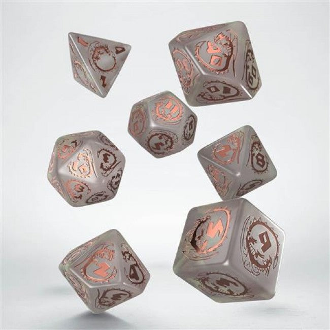 SDRA4T - SET 7 DADI DRAGONS QUARTZ