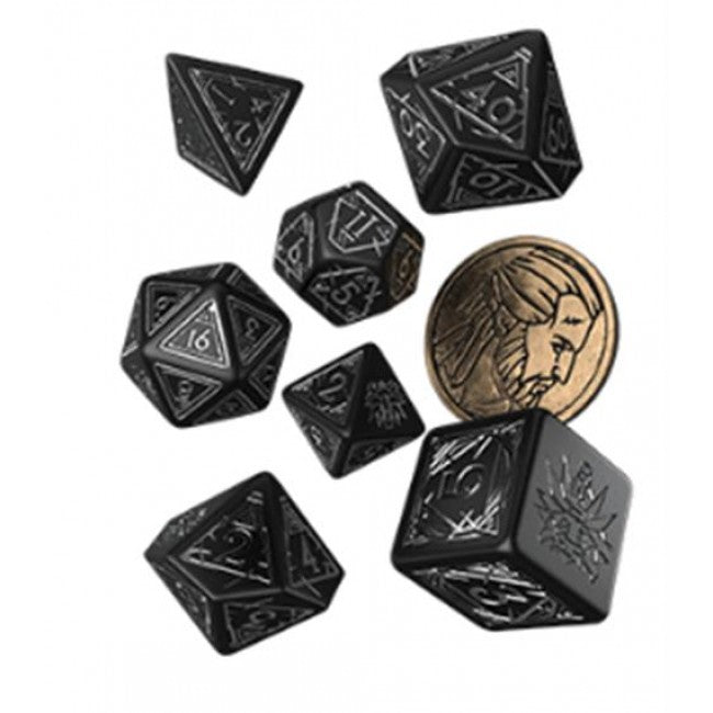 SWGE37 - SET 7 DADI - THE WITCHER GERALT - SILVER SWORD