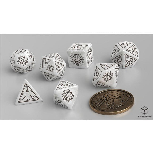 SWGE37 - SET 7 DADI - THE WITCHER GERALT - SILVER SWORD