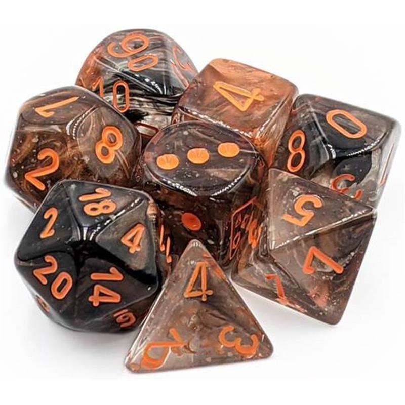 CHX 30040 - SET 8 DADI POLIEDRICI - NEBULA COPPER MATRIX
