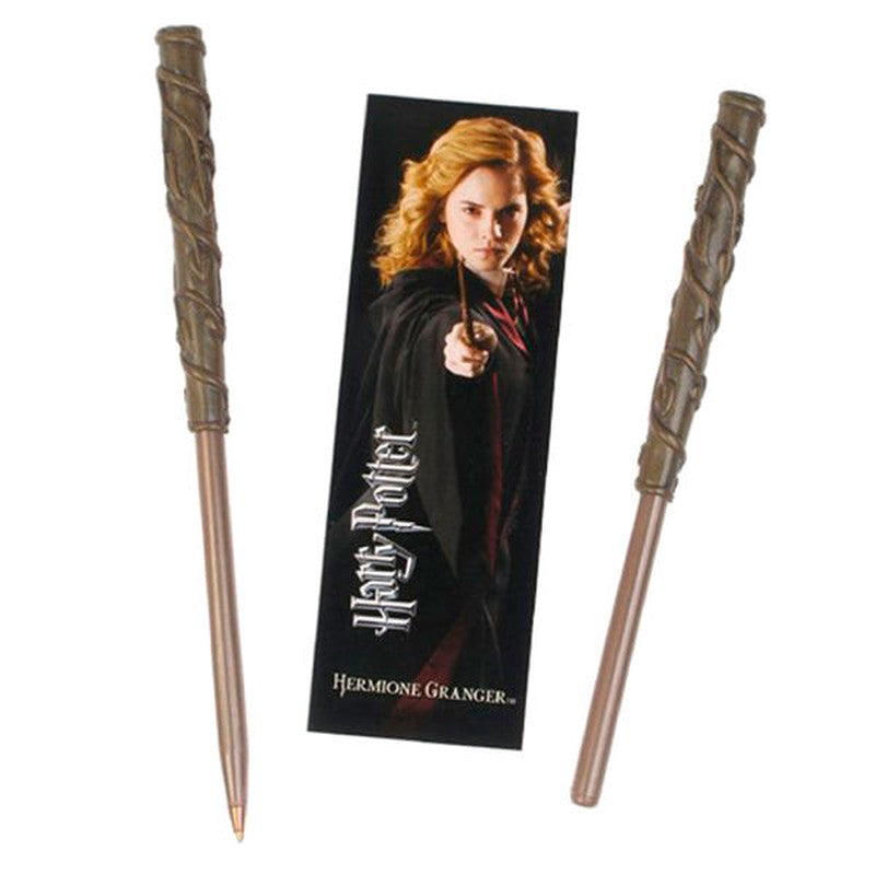 HARRY POTTER PENNA/BACCHETTA HERMIONE CON SEGNALIBRO