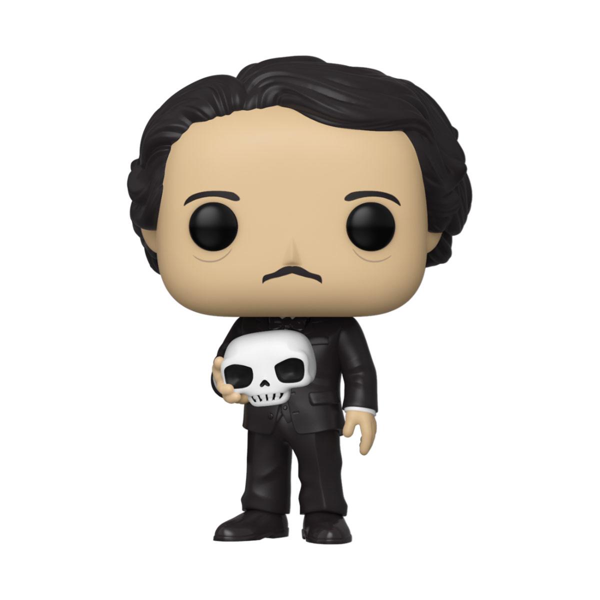 Edgar Allan Poe POP! Icons Vinyl Figure 21 Edgar Allan Poe w/ Skull 9 cm