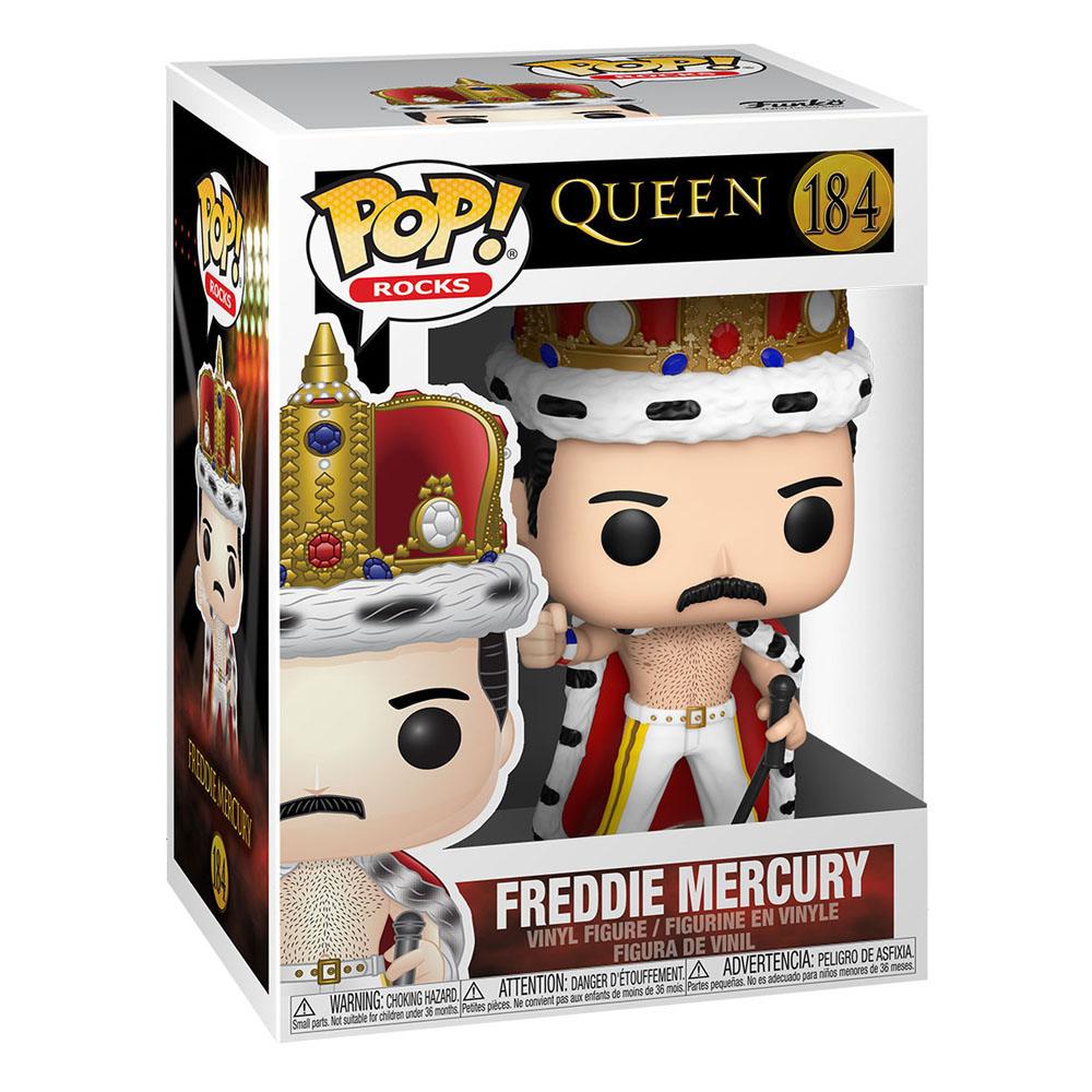 Queen Funko POP! Rocks Vinyl Figure 184 Freddie Mercury King 9 cm