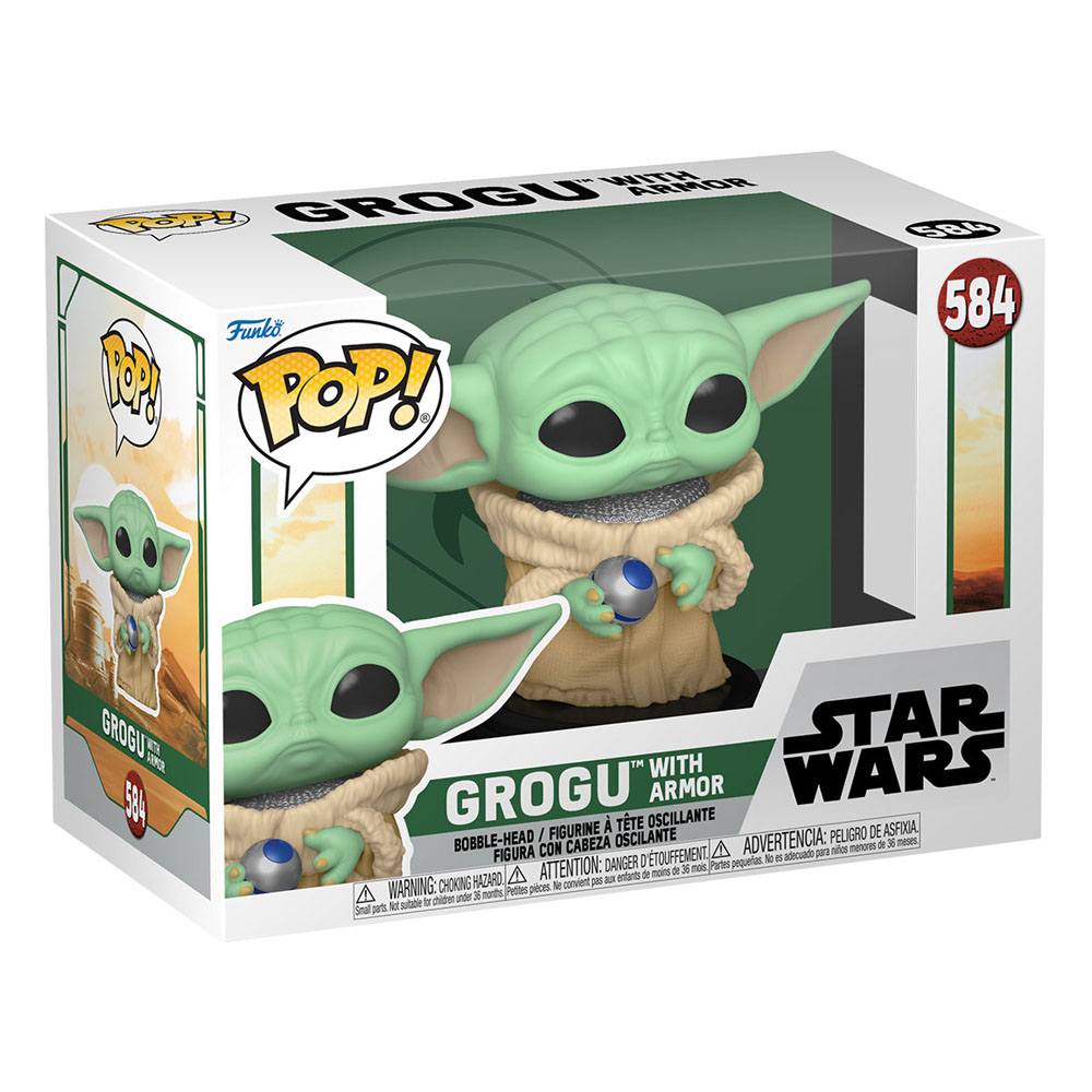 Star Wars The Mandalorian Funko POP! TV Vinyl Figure 584 Grogu with armor 9 cm