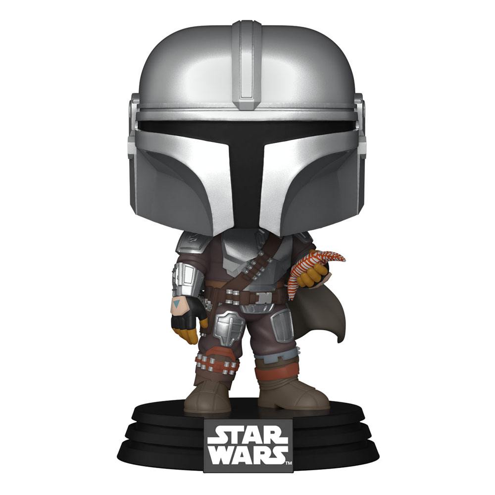 Star Wars The Book of Boba Fett Funko POP! TV Vinyl Figure 585 The Mandalorian Mando with pouch 9 cm