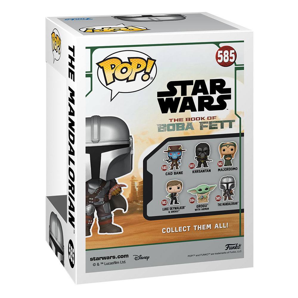 Star Wars The Book of Boba Fett Funko POP! TV Vinyl Figure 585 The Mandalorian Mando with pouch 9 cm