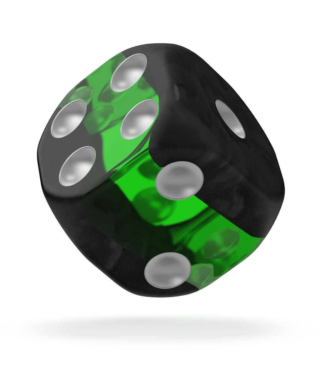 Oakie Doakie Dice D6 Dice 16 mm Enclave - Emerald (12)
