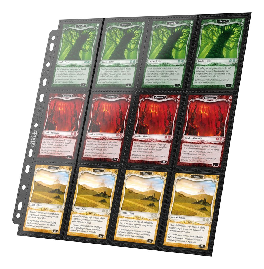 Ultimate Guard 24-Pocket QuadRow Pages nero a caricamento laterale (10)