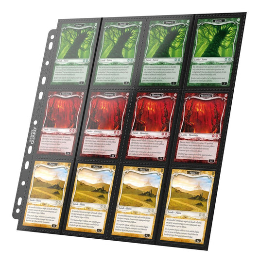 Ultimate Guard 24-Pocket QuadRow Pages nero a caricamento laterale (10)