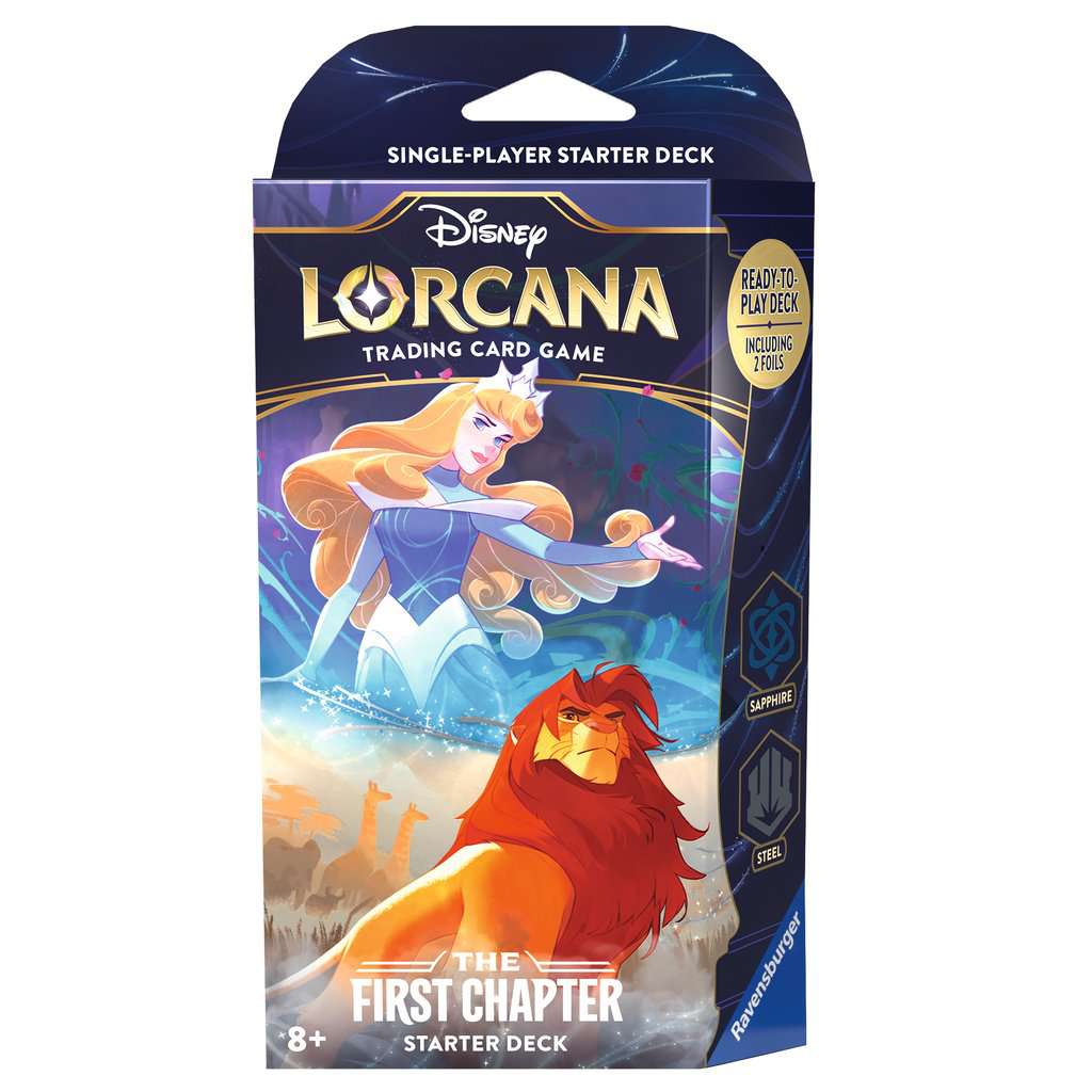 LORCANA - STARTER DECKS - MAZZO Zaffiro/Acciaio AURORA e MUFASA - THE FIRST CHAPTER - ENG