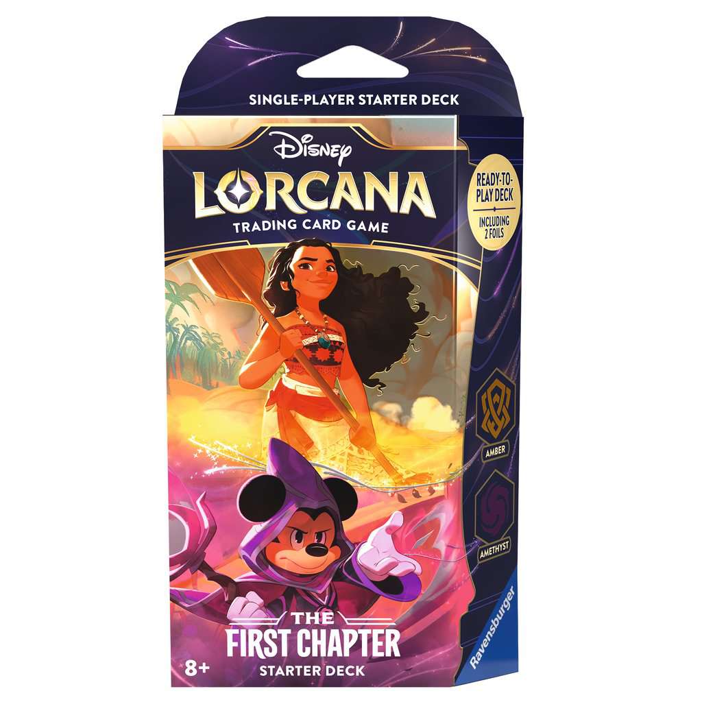 LORCANA - STARTER DECKS - MAZZO Ambra/Ametista VAIANA e TOPOLINO STREGONE - THE FIRST CHAPTER - ENG (Copy)