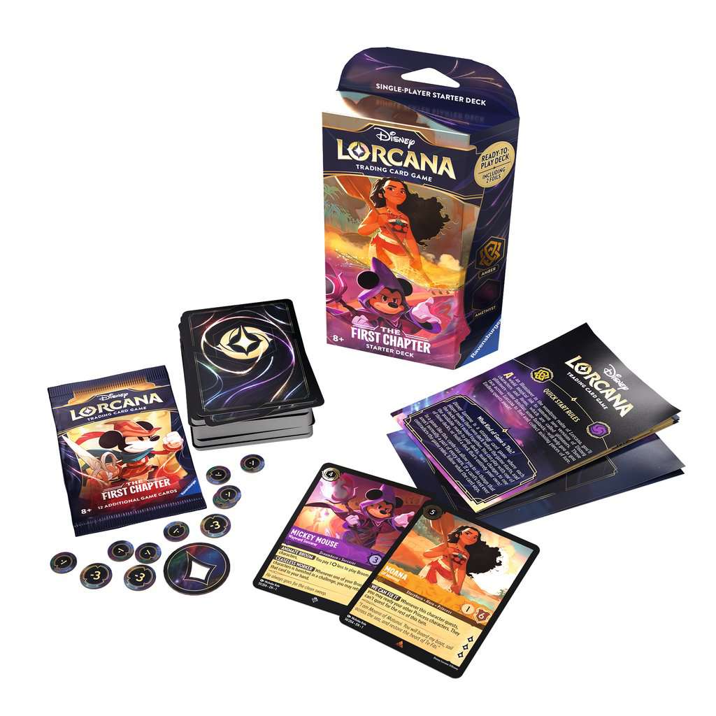 LORCANA - STARTER DECKS - MAZZO Ambra/Ametista VAIANA e TOPOLINO STREGONE - THE FIRST CHAPTER - ENG (Copy)