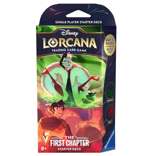 LORCANA - STARTER DECKS - MAZZO Smeraldo/Rubino CRUDELIA e ALADDIN - THE FIRST CHAPTER - ENG