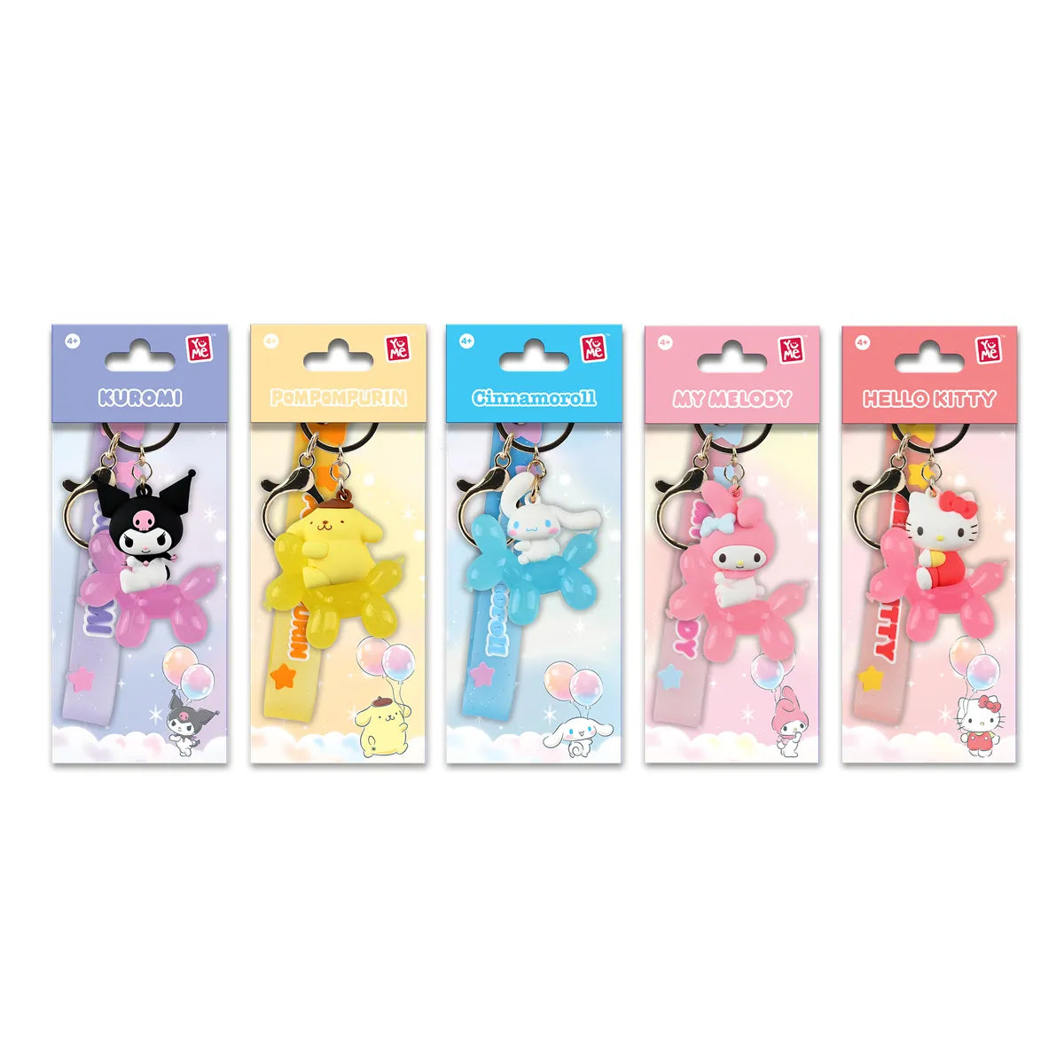 16310 - HELLO KITTY AND FRIENDS - KEYCHAIN & STRAP BALLOON SERIES - KUROMI - FIGURE 13 CM