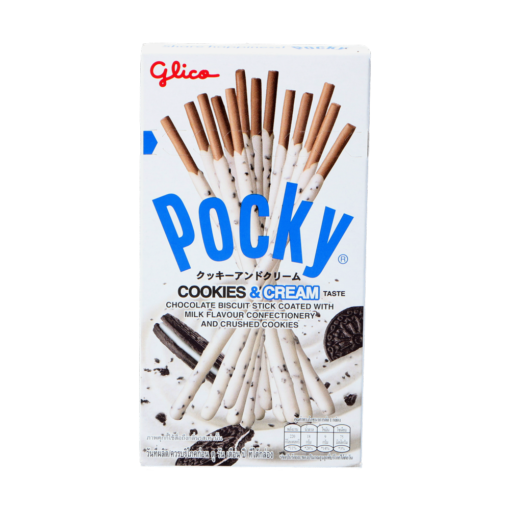 POCKY - BASTONCINI DI BISCOTTO RICOPERTI GUSTO BISCOTTO E CREMA DI LATTE COOKIES & CREAM