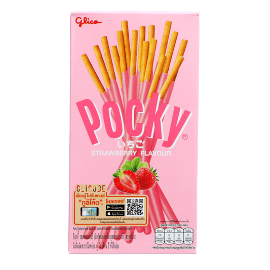 POCKY - BASTONCINI DI BISCOTTO RICOPERTI GUSTO FRAGOLA 45gr
