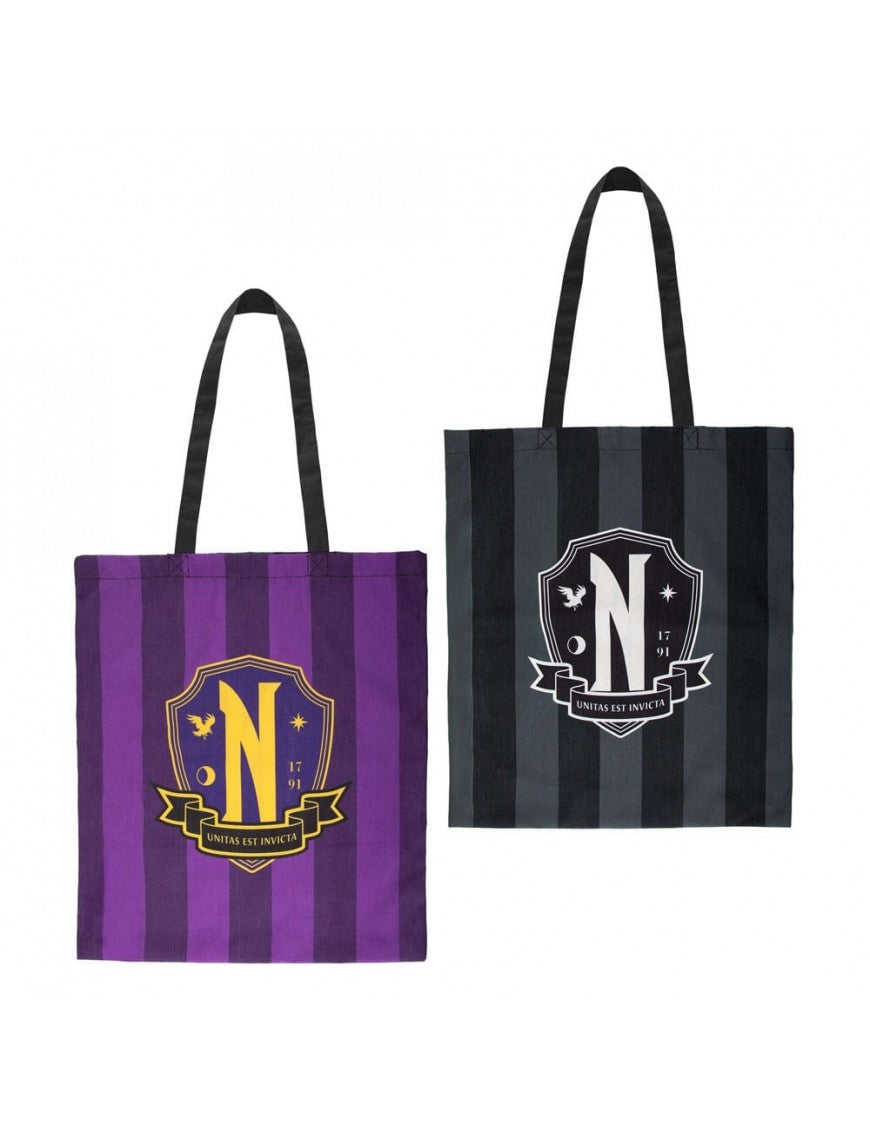 CR2475 - MERCOLEDI' - TOTE BAG - NEVERMORE ACADEMY - BORSA